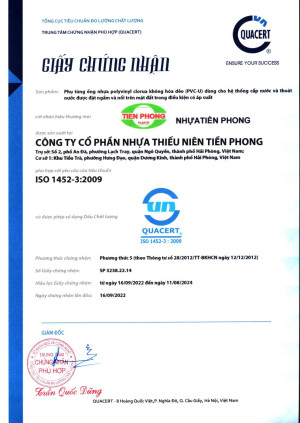 GCN Ống nhựa PE cấp nước, loại PE80, PE100 ISO 4427-2:2007
